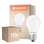 Flerpack 10x Ledvance Classic LED E27 Päron Matt 5.9W 806lm - 827 Extra Varm Vit | Dimbar | mable - Ersättare 60W