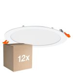 Flerpack 12x Osram LED Downlight Recess Slim Vit 22W 2000lm 110D - 830 Varm Vit | Utskärning   200mm - IP20