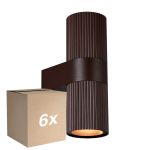 Flerpack 6x Nordlux Kyklop Vägglampa Aluminium Rostig  Up & Down | Passande för 2x GU10