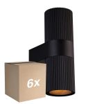 Flerpack 6x Nordlux Kyklop Vägglampa Aluminium Svart Up & Down | Passande för 2x GU10