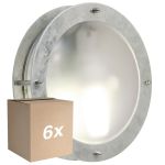 Flerpack 6x Nordlux Malte Vägglampa Galvaniserat Stål Grå | 240mm - IP54 - Passande för E27
