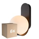 Flerpack 6x Nordlux Dalius Vägglampa Svart | Passande för 1x E27