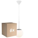 Flerpack 6x Nordlux Café Pendellampa Glas Vit | Passande för E27