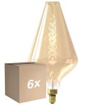 Flerpack 6x Calex XXL Vienna Guld LED E27 Filament 4W 320lm- 822 Extra Varm Vit | Dimbar
