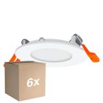 Flerpack 6x Ledvance LED Downlight Slim Recess Vit 4.5W 240lm 110D - 840 Kallvit | 85mm - Utskärning   72mm