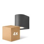 Flerpack 4x D'Lite Vägglampa Vossem Svart | IP54 - Passande För 1x GU10