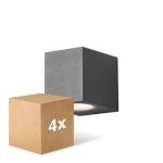 Flerpack 4x D'Lite Vägglampa Vrebos Svart | IP54 - Passande För 1x GU10