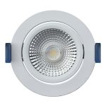 EcoDim Infälld Spot Vit 6W 450lm 60D 827- 860 Justerbar Vit | RGB - 85mm - Utskärning   75mm - IP54 - Zigbee Dimbar