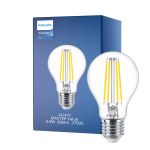 Philips MASTER Value LED Lampa E27 Päron Klar 5.9W 806lm - 927 Extra Varm Vit | Bästa färgåtergivning - Dimbar - Ersättare 60W