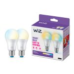 Dubbelpack 2x WiZ Smart LED E27 Päron Matt 8W 806lm | Bästa Färgåtergivning - Dimbar - Ersättare 60W