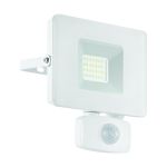Eglo Vägglampa Faedo 3 Aluminium Vit 21W 2300lm - 850 Kallvit | IP44 - Rörelsesensor