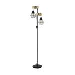 Eglo Golvlampa Townshend 5 Stål Trä Svart | IP20 - Passande för 2x E27 