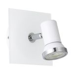 Eglo Vägglampa Tamara 1 Stål Vit Krom 2.8W 250lm - 830 Varm Vit | IP44 - Inkl. 1x GU10