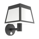 Eglo Vägglampa Altilia Solar Svart 7W 800lm - 830 Varm Vit | IP65 - Rörelsesensor