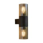 Eglo Vägglampa Cropani Svart Up & Down | IP54 - Passande för 2x E27
