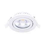 Noxion LED Lutningsbar Slim Spot Vit Runda 5W 550lm 60D - 940 Kallvit | 85mm - IP54 - Dimbar - Bästa Färgåtergivning