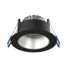 Noxion LED Spot Ares Djup ring Svart 6W 540lm 927-940 3CCT - med Inre Ring Silver | Utskärning   68mm
