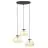 Brilliant Kaizen Pendellampa Glas Pendellampa Metall Svart Beige | 400mm - Passande för 3x E27