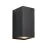Nordlux Canto Maxi Kubi 2 Vägglampa Aluminium och Glas Svart Up & Down | IP44 - Passande för 2x GU10