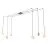 Emibig Pendellampa Fuji Stål Guld | Passande för 2x E14 - Max 10W, 2x GU10 - Max 10W, 2x GX53 - Max 10W