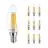 Flerpack 10x Noxion Lucent LED E14 Kronljus Filament Klar 4.5W 470lm - 827 Extra Varm Vit | Dimbar - Ersättare 40W