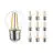 Flerpack 10x Noxion Lucent Lustre LED E27 boll Filament Klar 2.5W 250lm - 827 Extra Varm Vit - Ersättare 25W