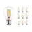 Flerpack 10x Noxion Lucent Filament LED E27 Päron Klar 7W 806lm - 827 Extra Varm Vit | Ersättare 60W