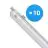 Flerpack 10x Philips LED Allmänbruksarmatur Vattentät CoreLine WT120C G2 42.9W 6000lm - 840 Kallvit | 150cm 