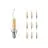 Flerpack 10x Noxion Lucent LED E14 Bøyd spiss Kronljus Filament Klar 4.5W 470lm - 827 Extra Varm Vit | Dimbar - Ersättare 40W