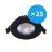 Flerpack 25x Noxion LED Lutningsbar Slim Spot Svart Runda 6W 550lm 60D - 927 Extra Varm Vit | 85mm - IP54 - Dimbar - Bästa Färgåtergivning
