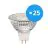 Flerpack 25x Noxion LED Spot GU5.3 MR16 4.4W 345lm 12V 36D - 827 Extra Varm Vit | Dimbar - Ersättare 35W