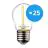 Flerpack 25x Noxion Lucent LED E27 boll Filament Klar 1.4W 136LM - 827 Extra Varm Vit | Ersättare 15W
