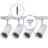 Bright Choice Komplett set 1-Fas Rail 1 Meter Vit | incl. 4x Spot + GU10 2700K 3W Dimbar + Ändkåpa, Strömkontakt
