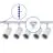 Komplett set 1-Fas Rail 2 Meter Vit | incl. 5x Spot + GU10 2700K 3W Dimbar + Ändkåpa, Strömkontakt och I-Anslutningsstycke