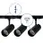 Bright Choice Komplett set 1-Fas Rail 1 Meter Svart | incl. 3x Spot + GU10 2700K 3W Dimbar + Ändkåpa, Strömkontakt 