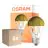 Flerpack 6x Osram Classic LED E27 Päron Filament Mirror Guld 4W 400lm - 827 Extra Varm Vit | Ersättare 35W
