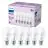 Flerpack 6x Philips Lampa LED E27 Päron Matt 13W 1521lm - 840 Kallvit