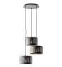Brilliant Tyas Pendellampa Metall Svart Guld | 520mm - Passande för 3x E27