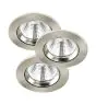 Flerpack 3x Nordlux Spot Fremont Metall Grå 4.5W 345lm 36D - 827 Extra Varm Vit | 85mm - IP23- Dimbar