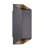 Nordlux Nico Vägglampa Aluminium Svart Up & Down | IP54 - Passande för 2x GU10