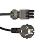 Noxion GST - Kompatibel Strömkabel Svart - Kvinnlig + Schuko Europlug - 3m - 3 pole 0.75mm2