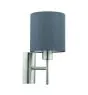 Eglo Vägglampa Pasteri Stål Satin Nickel | IP20 - Passande för 1x E27 