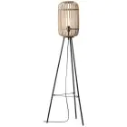 Brilliant Stolpebelysning Trärow Metall Bambu Brun | 450mm - Passande för 1x E27