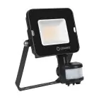 Ledvance LED Strålkastare Kompakt Svart 20W 2000lm 100D - 840 Kallvit | IP65 - Symmetrisk - Rörelse- och ljussensor