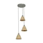 Ledvance LED Pendellampa Decor Rotting Platta Brun | Passande för 3x E27