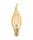 Ledvance Vintage 1906 LED E14 Kronljus Guld 2.5W 220lm - 824 Extra Varm Vit | Ersättare 22W