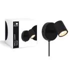 D'Lite Vägglampa Trop Sandig Svart | Passande För 1x GU10