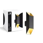 D'Lite Vägglampa Nura Aluminium Svart Up & Down 7W 250lm - 830 Varm Vit | IP44