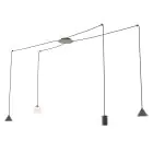 Emibig Pendellampa Fuji Stål Svart | Passande för 1x E14 - Max 10W, 1x GU10 - Max 10W, 2x GX53 - Max 10W