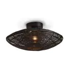 Good&Mojo Taklampa Tanami Rattan Svart | Passande för 1x E27 